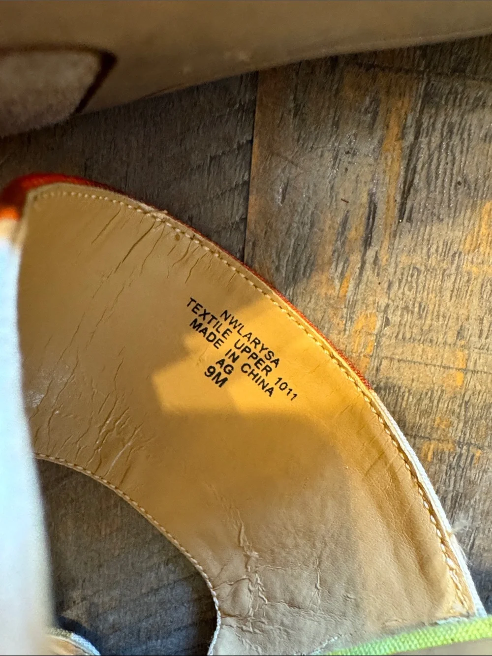 Nine West Orange Yellow Tie-Dye Slide Mules - Picture 3 of 4